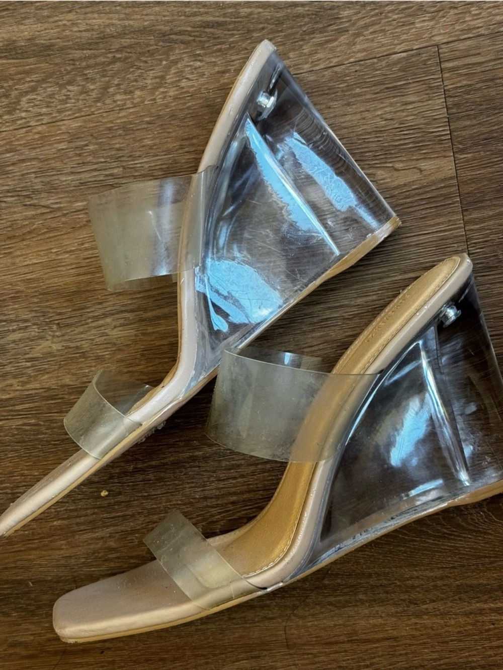 Clear Wedge Heel